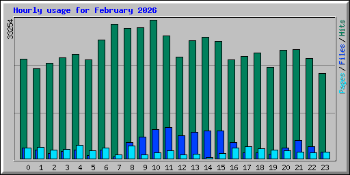 Hourly usage for February 2026