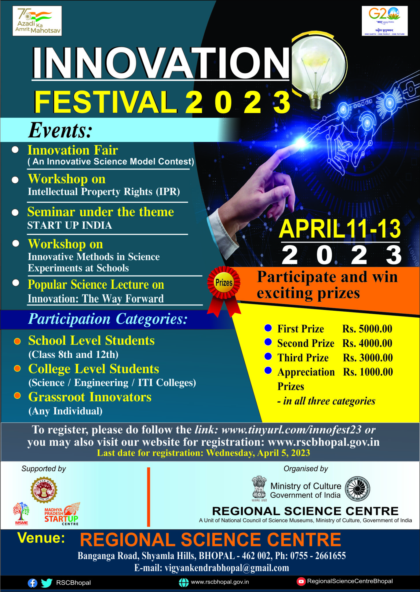 Innovation Festival 2023 | April 11-13, 2023 – Regional Science Center ...